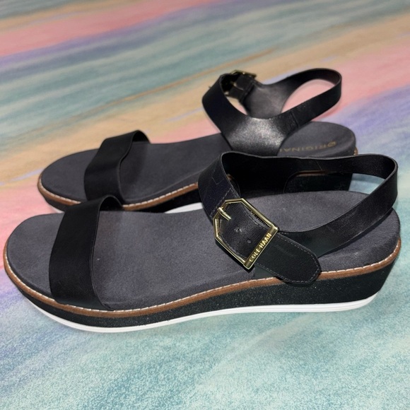 Cole Haan OrginalGrand Womens Flatform Wedge Ankle Strap Sandals size 9 B - Picture 2 of 9